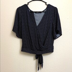 Abercrombie & Fitch Polka Dot Wrapped Back Top